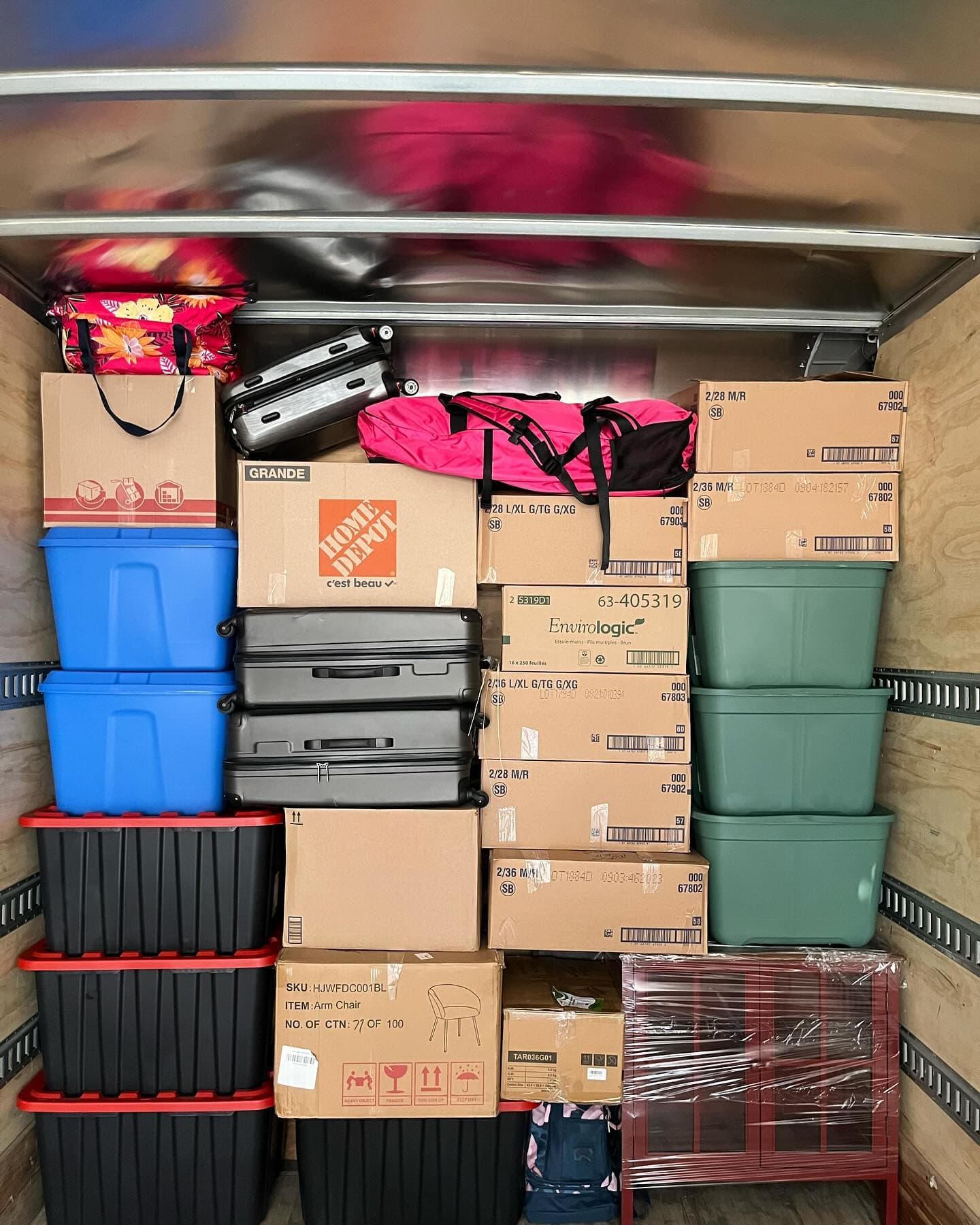 Bridgewood Moving — boxes packed inside the truck (33)